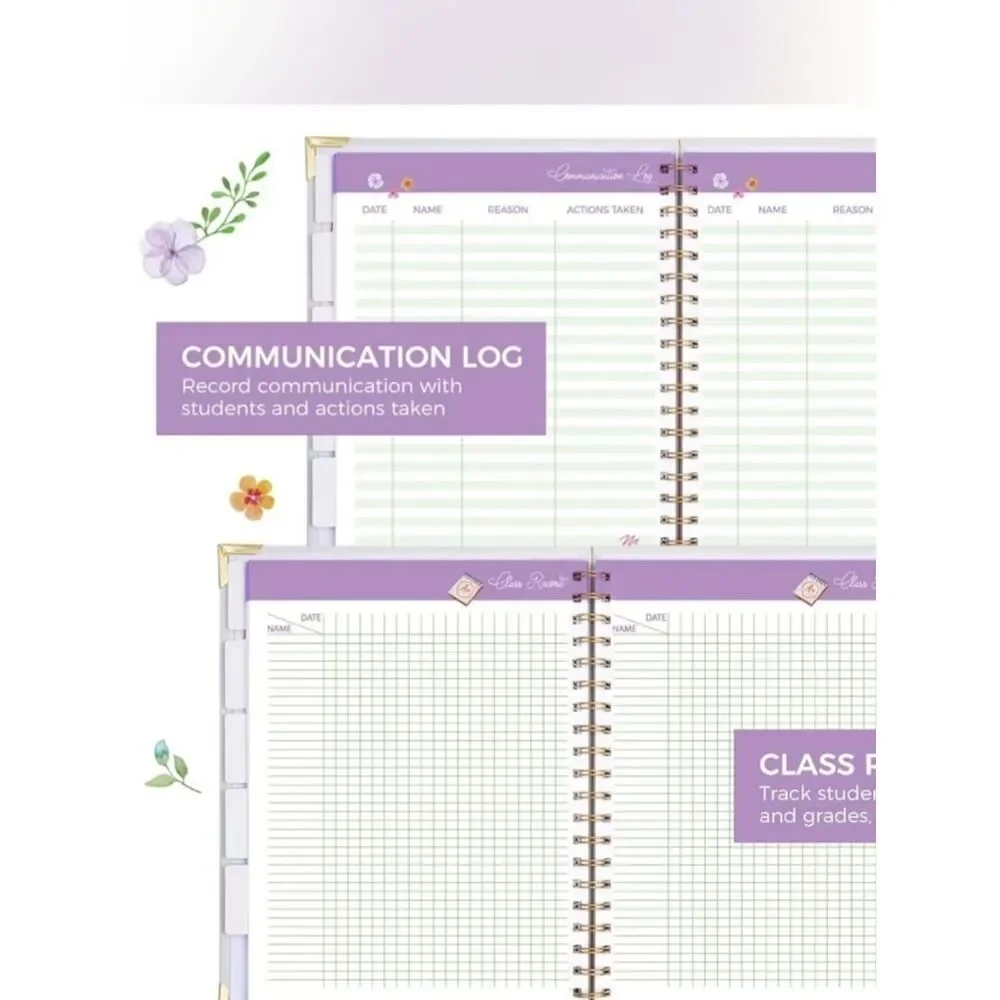 Teach Love Inspire Teacher Planner Spiral Notebook Journal